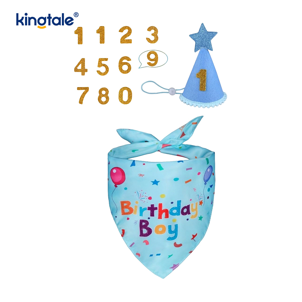 Pet Birthday Bandana Set