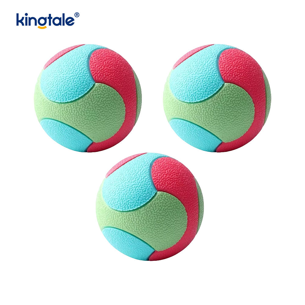 Pet Toy Ball - Solid TPR Ball na Naka-block sa Kulay