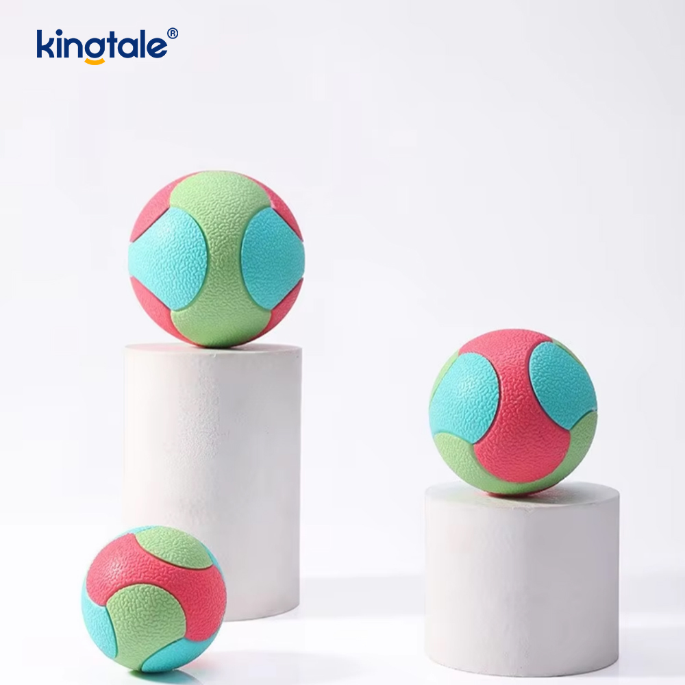 Pet Toy Ball - Solid TPR Ball na Naka-block sa Kulay