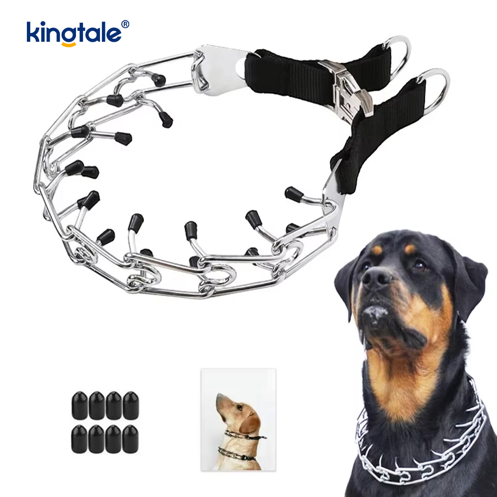 Dog Prong Collar na may Metal Buckle