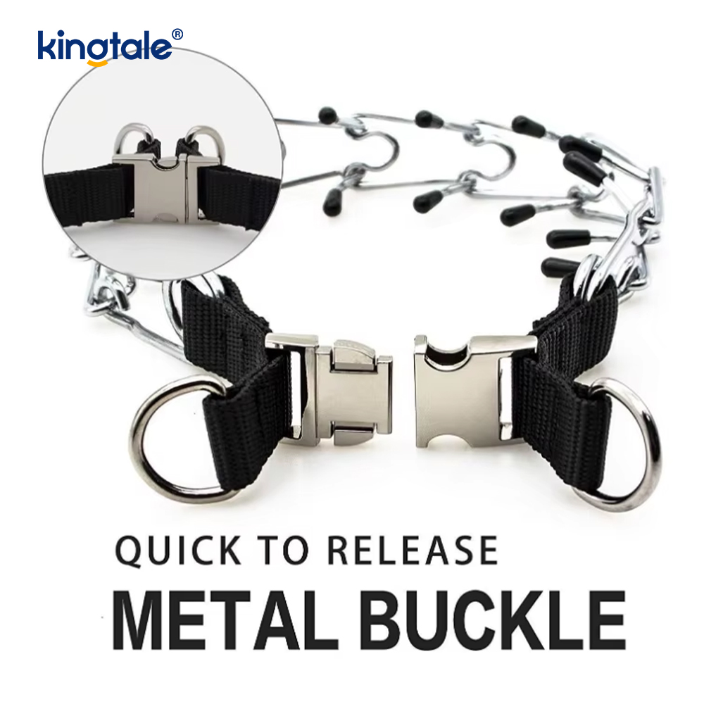Dog Prong Collar na may Metal Buckle