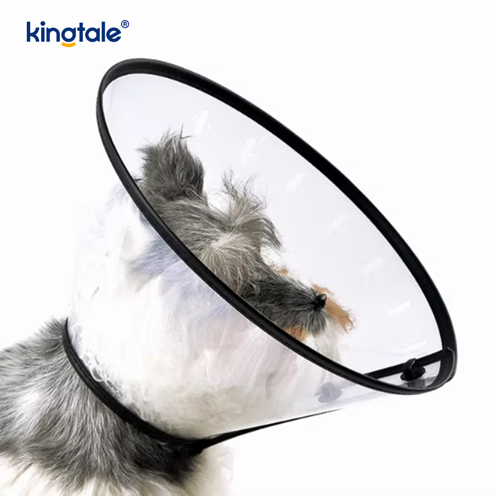 Kingtale Adjustable Soft Pet Recovery Collar para sa Mga Aso Cats Sustainable Solid Plastic Personalized Protective Plastic Cone