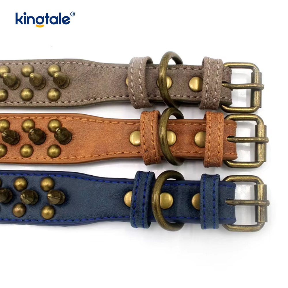 Anti-kagat Rivet PU Pet Collar