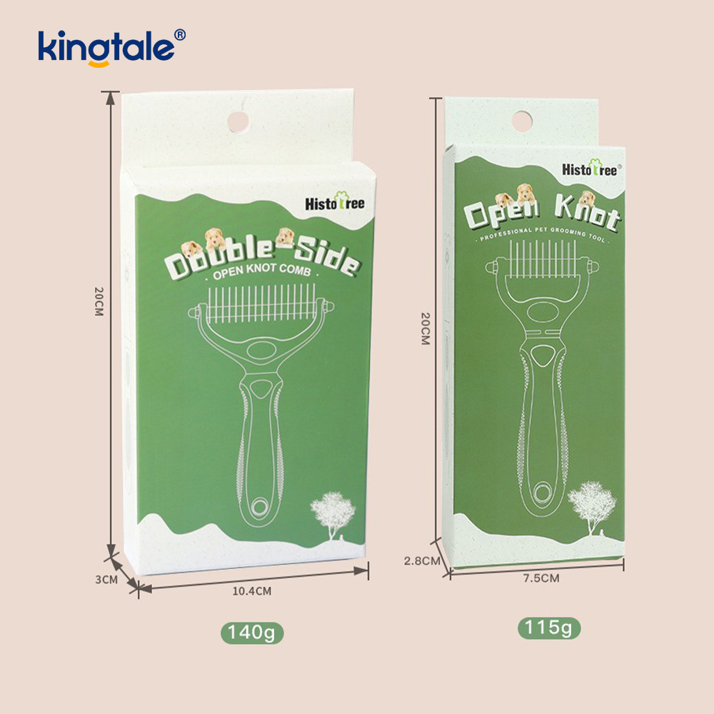 Pet Grooming Rake Double-Sided Deshedding Dematting Tool, Undercoat Rake Para sa Mga Aso at Pusa