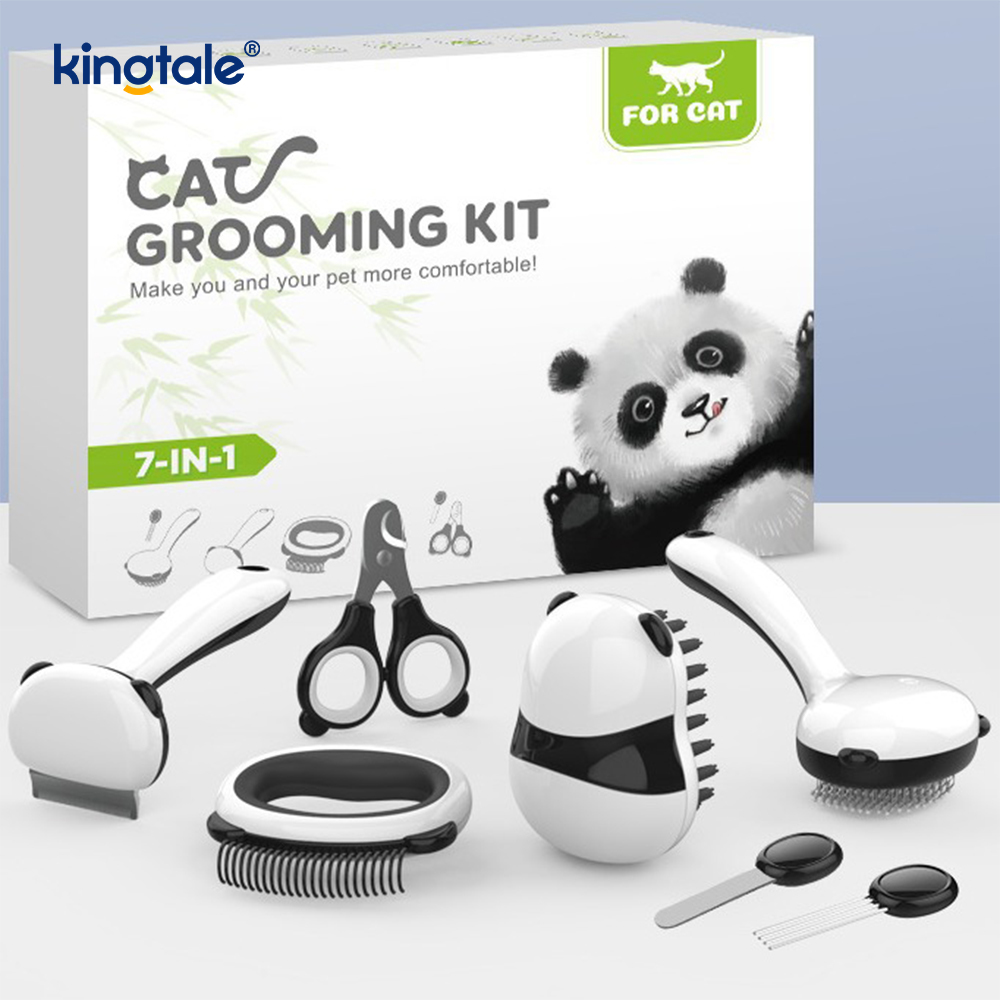 Set ng Produkto sa Paglilinis ng Alagang Hayop Panda Model Bathing Brush