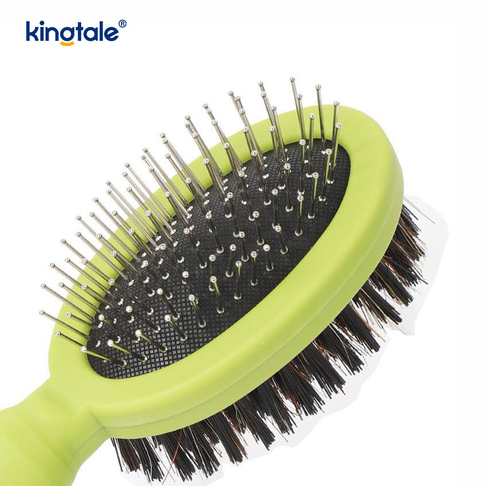 Pet Comb, Double-Sided Comb Double-Sided Brush Para sa Pagpapalaglag at Pagliligo
