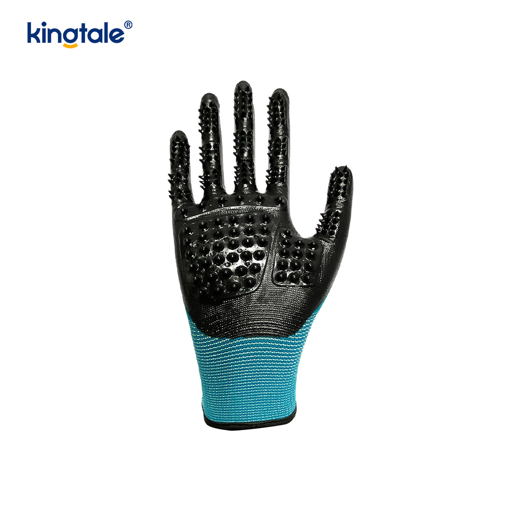 Glove na Pantanggal ng Buhok ng Alagang Hayop Gentle Pet Grooming Glove Brush Deshedding Glove