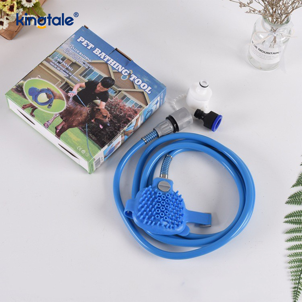Dog Shower Attachment Pet Shower Sprayer Para sa Pagliligo ng Alagang Hayop At Paghuhugas ng Aso Diverter Valve na May Handheld