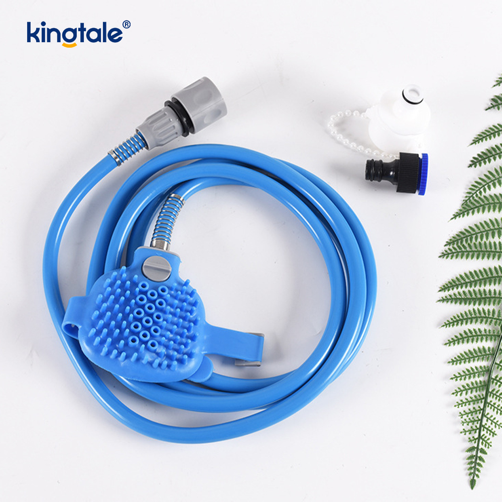 Dog Shower Attachment Pet Shower Sprayer Para sa Pagliligo ng Alagang Hayop At Paghuhugas ng Aso Diverter Valve na May Handheld