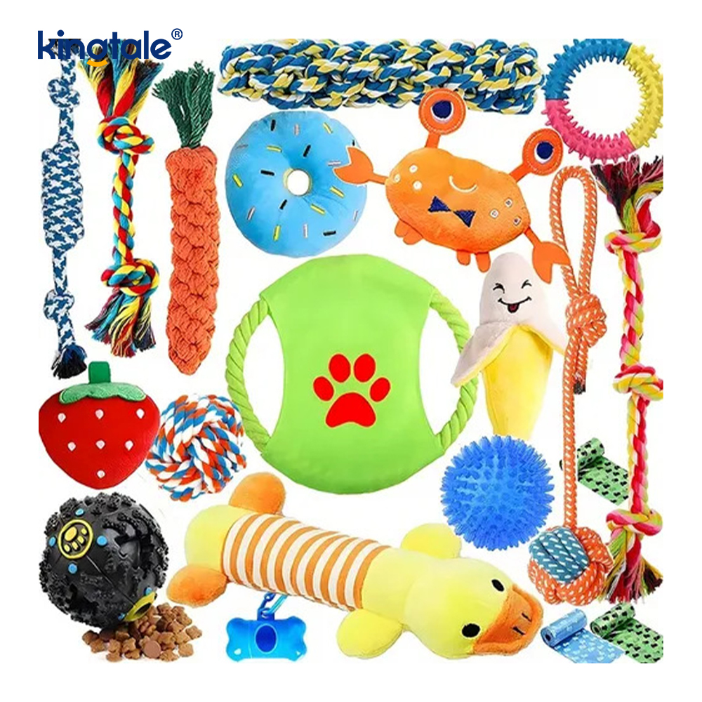 20PCS Pet Rope Toy Set para sa Pagngingipin at Kasayahan sa Indoor