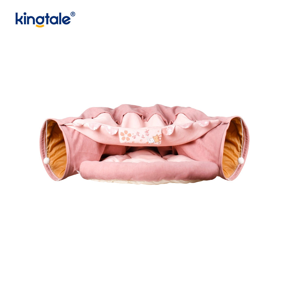 Collapsible Cat Play Tunnel Interactive Toy Maze Cat House Tunnels sa Loob