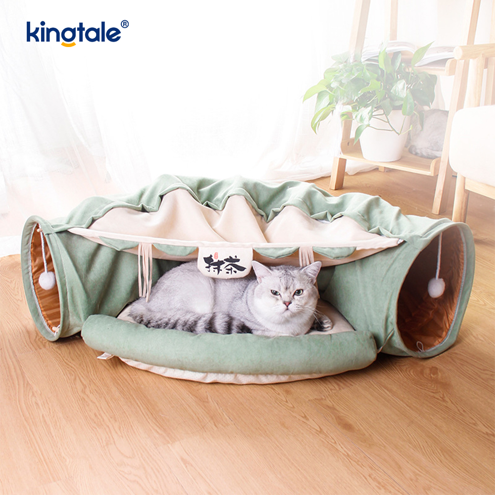 Collapsible Cat Play Tunnel Interactive Toy Maze Cat House Tunnels sa Loob