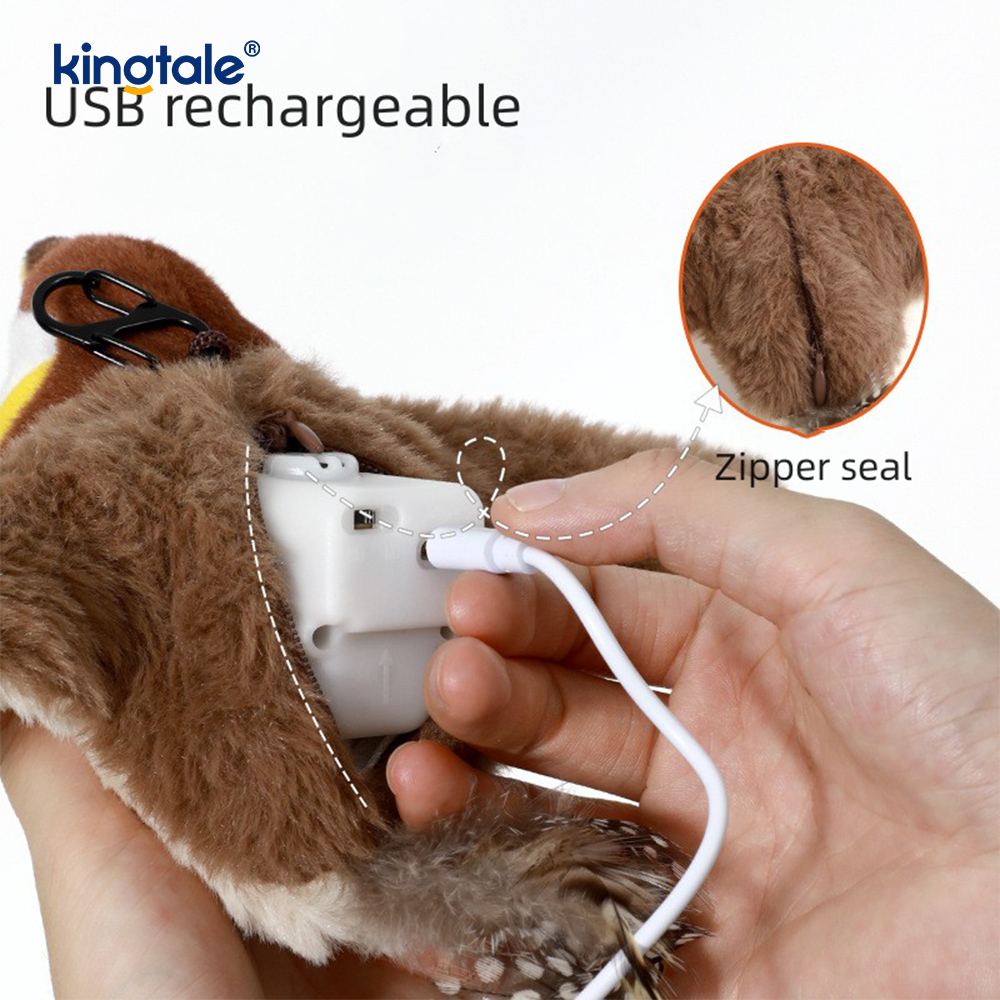 Simulated Sparrow Pet Plush Toy Para sa Lahat ng Breed Cat Kicker Catnip Toys Sparrow