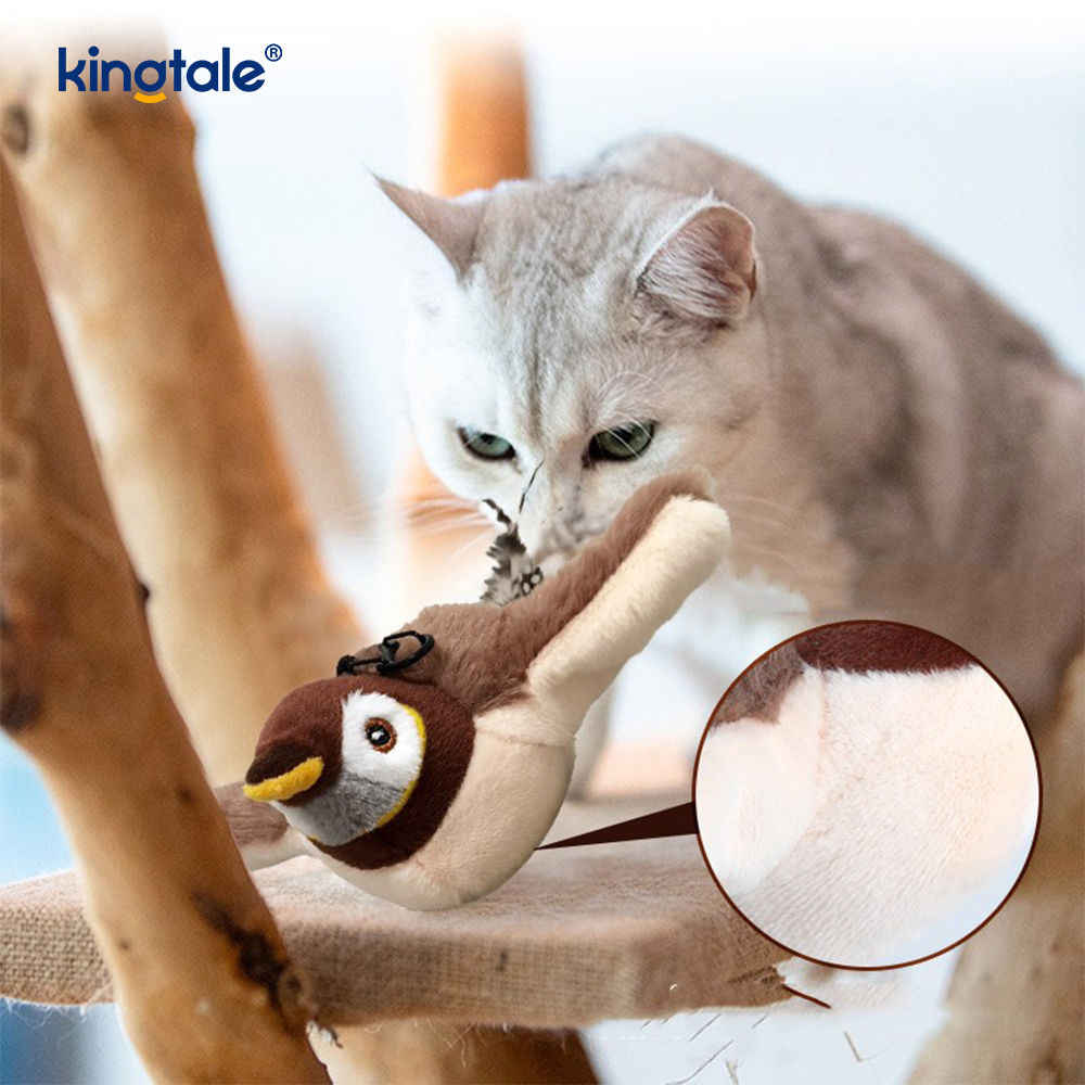 Simulated Sparrow Pet Plush Toy Para sa Lahat ng Breed Cat Kicker Catnip Toys Sparrow