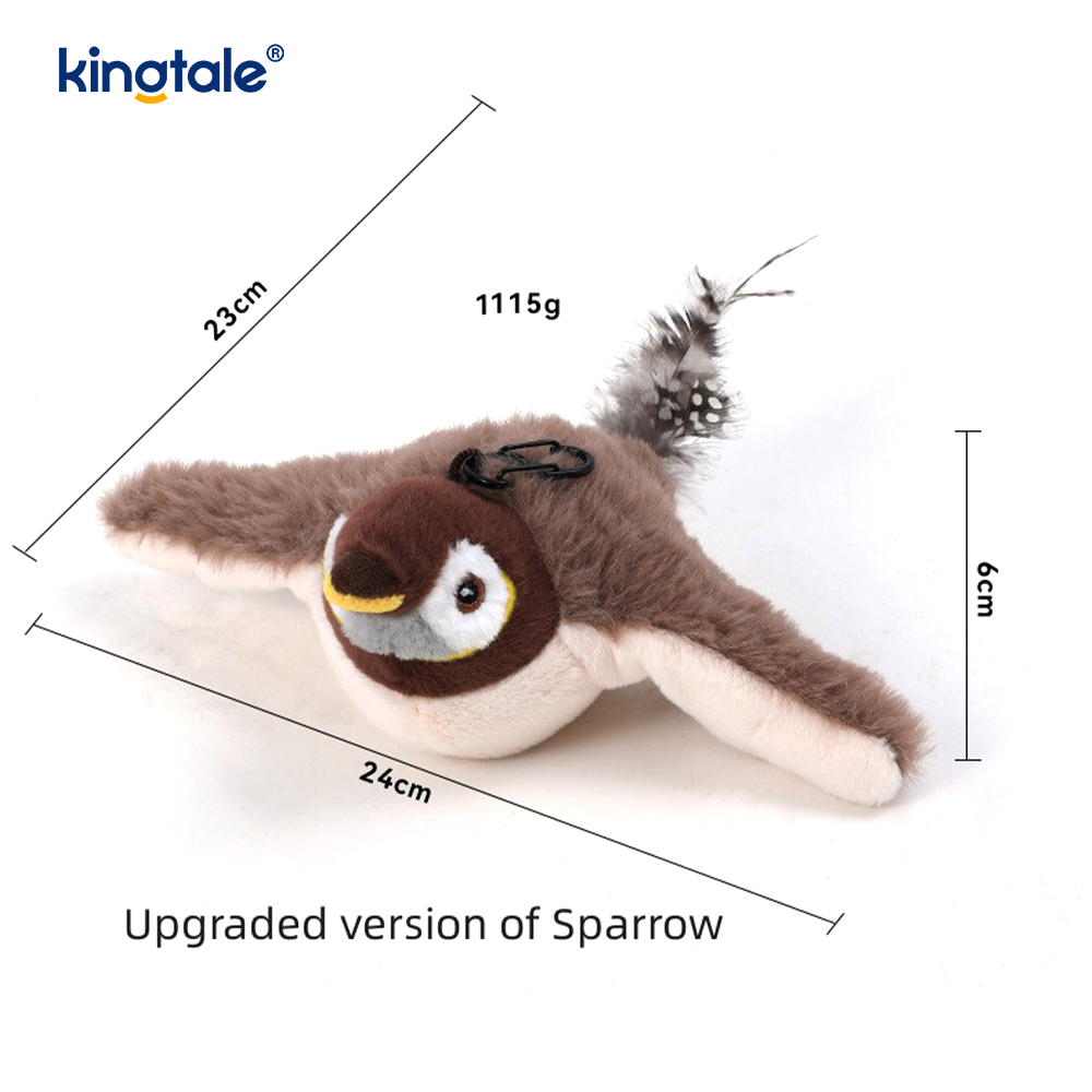 Simulated Sparrow Pet Plush Toy Para sa Lahat ng Breed Cat Kicker Catnip Toys Sparrow