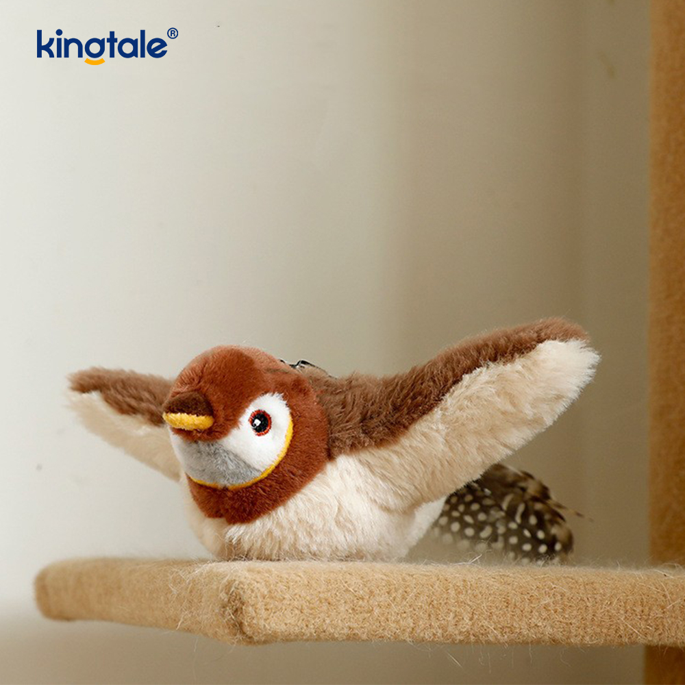 Simulated Sparrow Pet Plush Toy Para sa Lahat ng Breed Cat Kicker Catnip Toys Sparrow