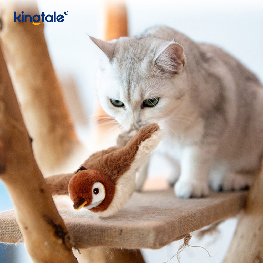 Simulated Sparrow Pet Plush Toy Para sa Lahat ng Breed Cat Kicker Catnip Toys Sparrow