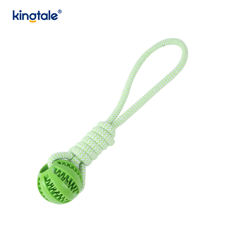 Dog Toy Pull-Out Chewable Rubber Treat Ball Indoor At Outdoor
