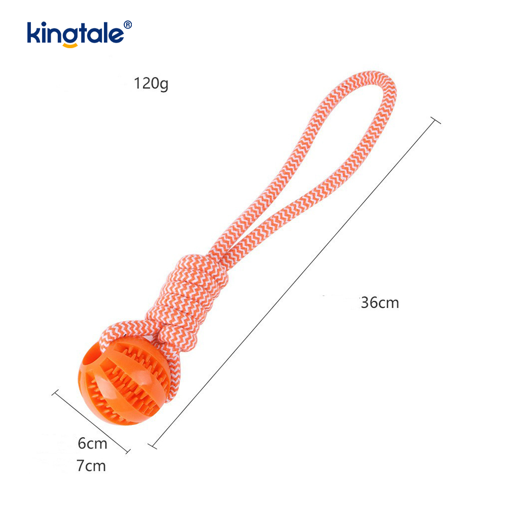 Dog Toy Pull-Out Chewable Rubber Treat Ball Indoor At Outdoor