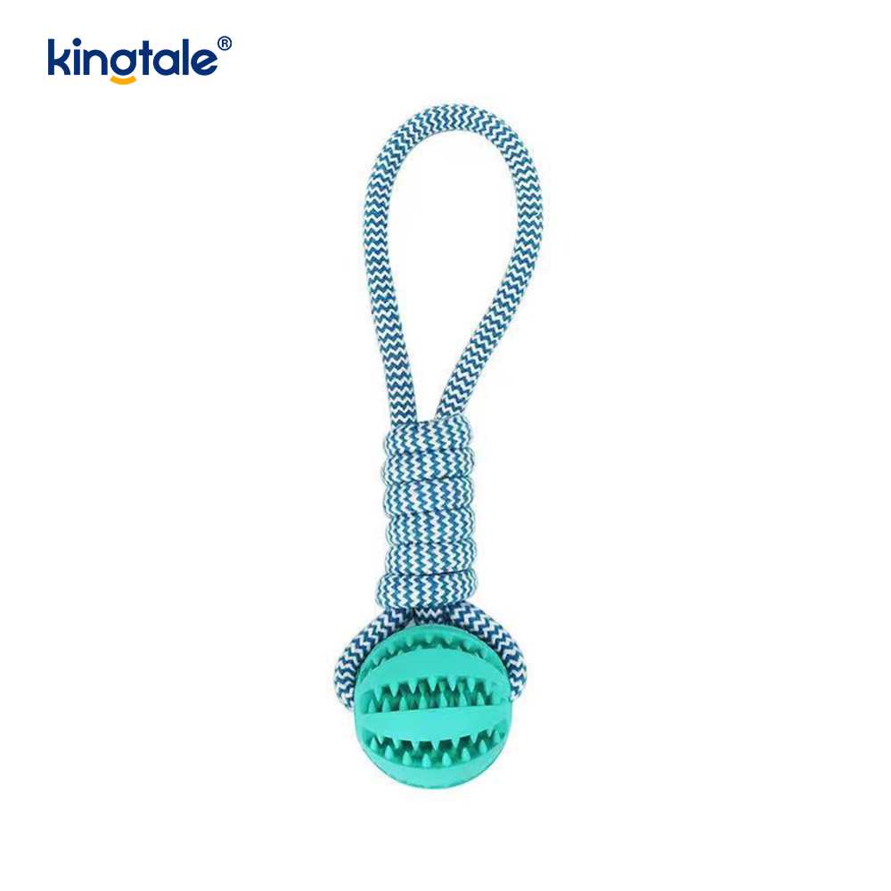 Dog Toy Pull-Out Chewable Rubber Treat Ball Indoor At Outdoor