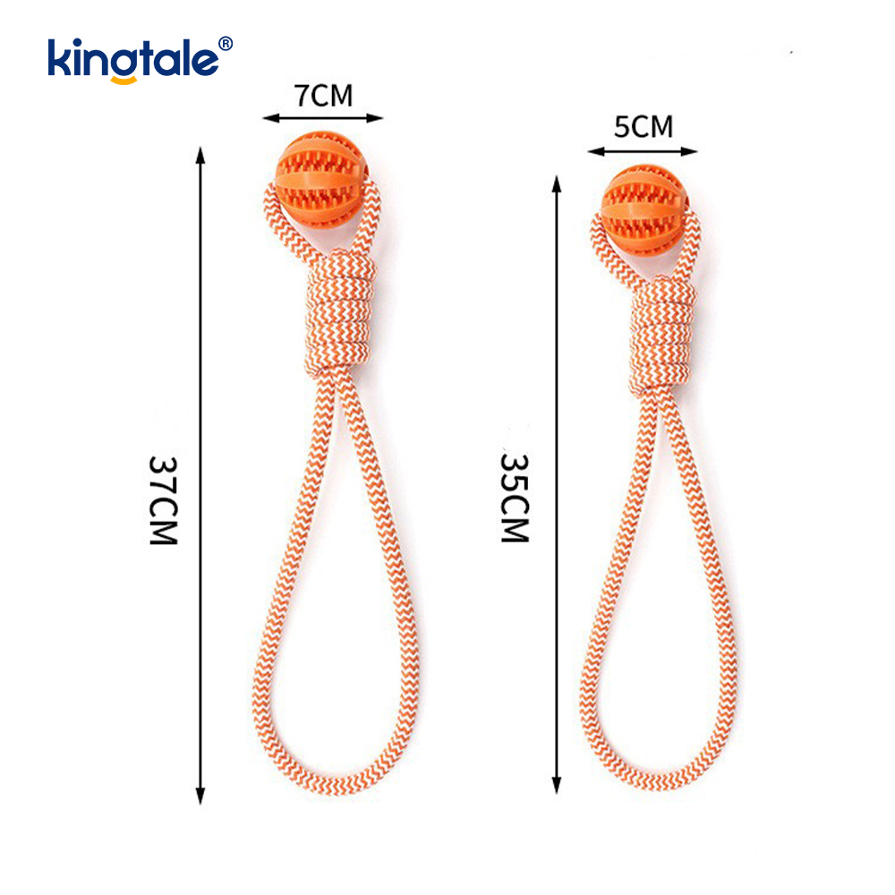 Dog Toy Pull-Out Chewable Rubber Treat Ball Indoor At Outdoor