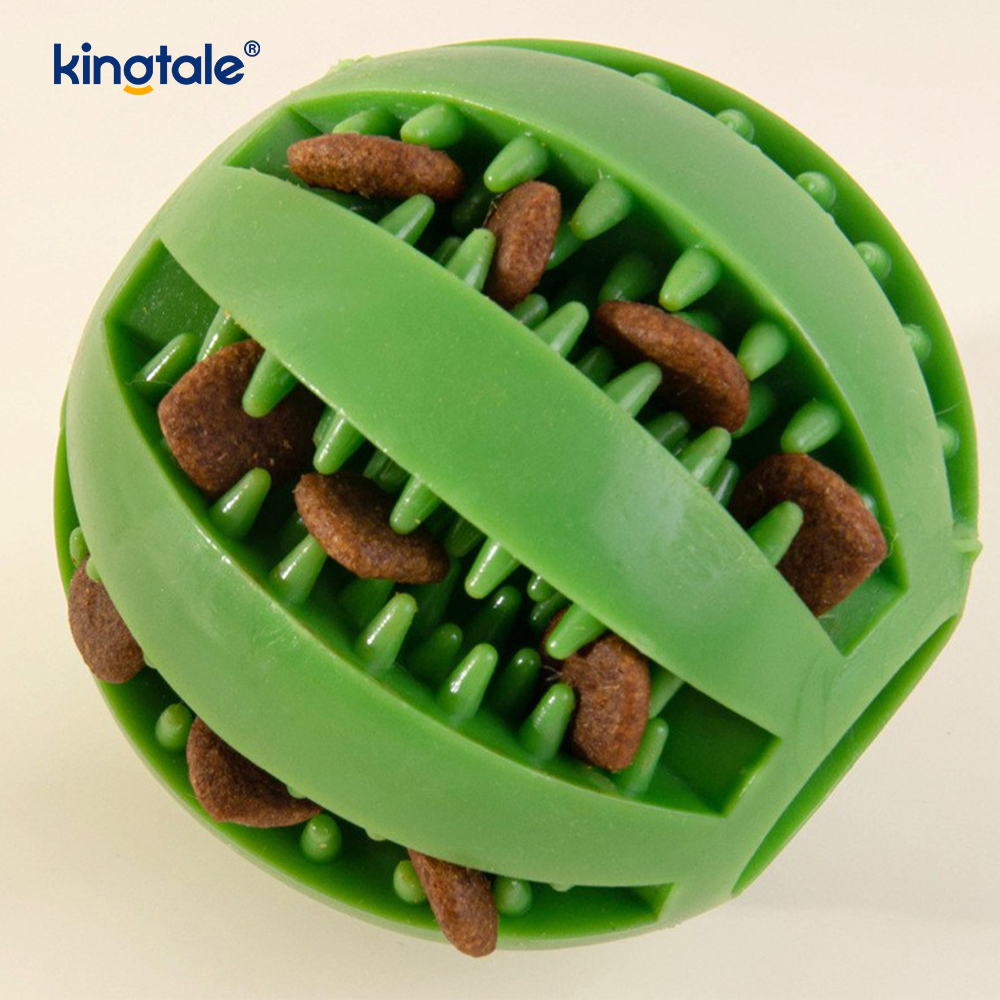Dog Toy Pull-Out Chewable Rubber Treat Ball Indoor At Outdoor