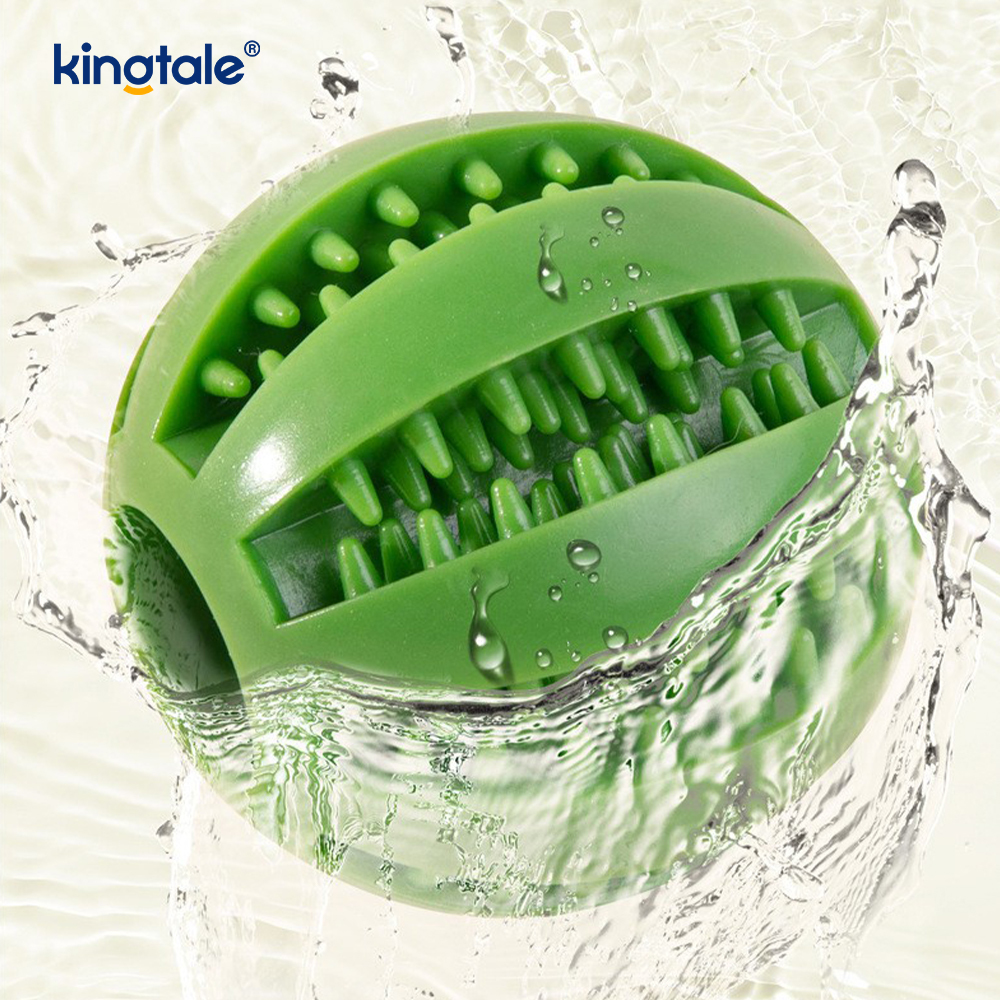 Dog Toy Pull-Out Chewable Rubber Treat Ball Indoor At Outdoor