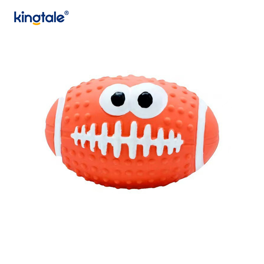 Pet Toy Latex na Gumagawa ng Tunog na Smiley Face Ball sa Indoor At Outdoor