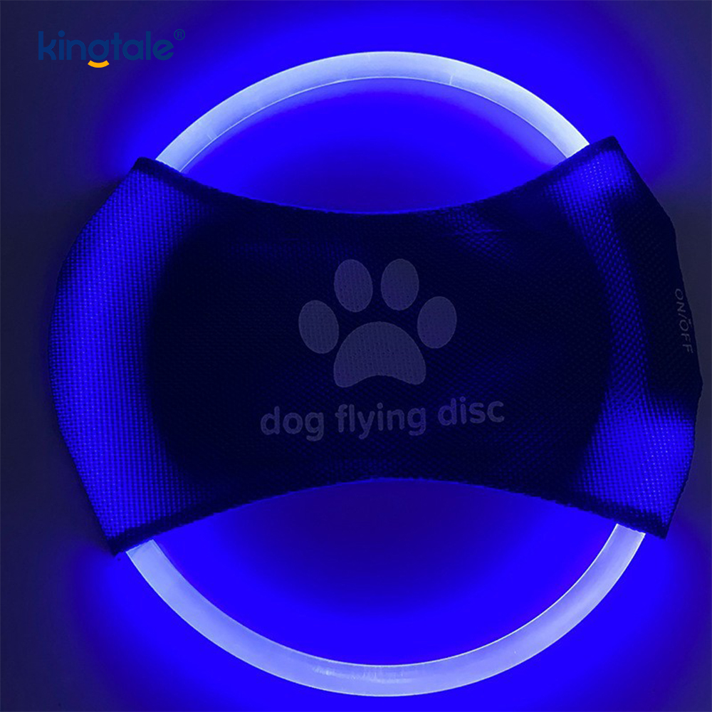 Pet Light-Up Frisbee High Visibility Lighted Pet Training Throwing Paglalaro Para sa Exercise
