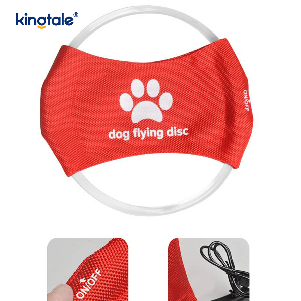 Pet Light-Up Frisbee High Visibility Lighted Pet Training Throwing Paglalaro Para sa Exercise