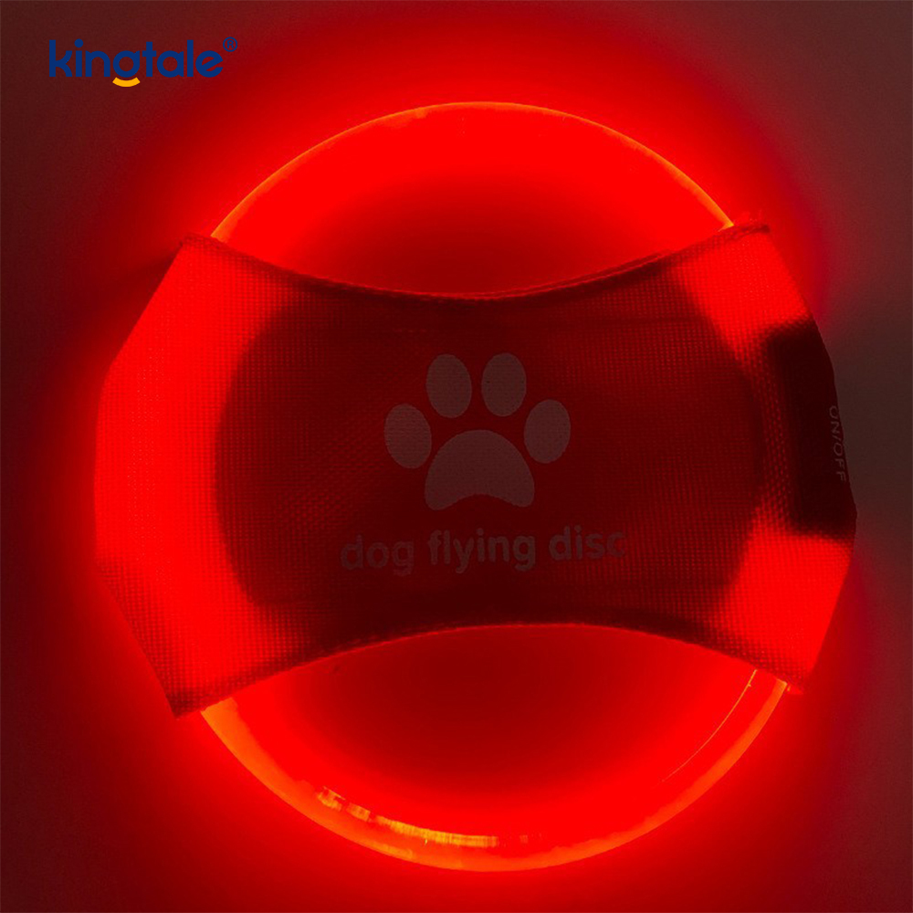 Pet Light-Up Frisbee High Visibility Lighted Pet Training Throwing Paglalaro Para sa Exercise