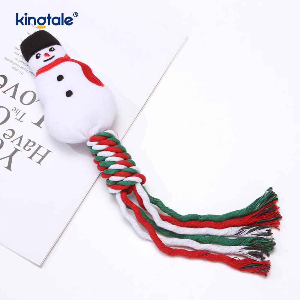 Pet Christmas Rope Plush Toys Puppy Chew Toy Para sa Pagngingipin