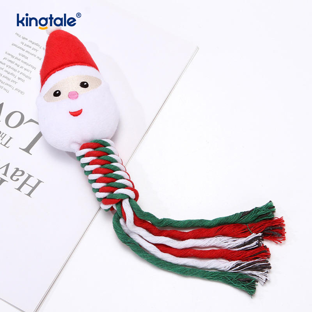 Pet Christmas Rope Plush Toys Puppy Chew Toy Para sa Pagngingipin