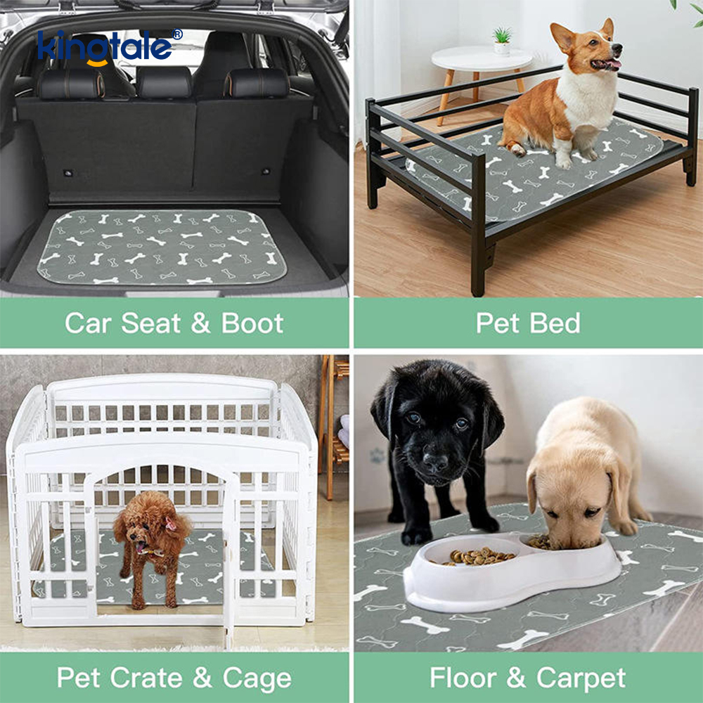 Pet Changing Mat Reusable Dog Mat Para sa Floor Non-Slip Washable Pee Pads Para sa Mga Aso