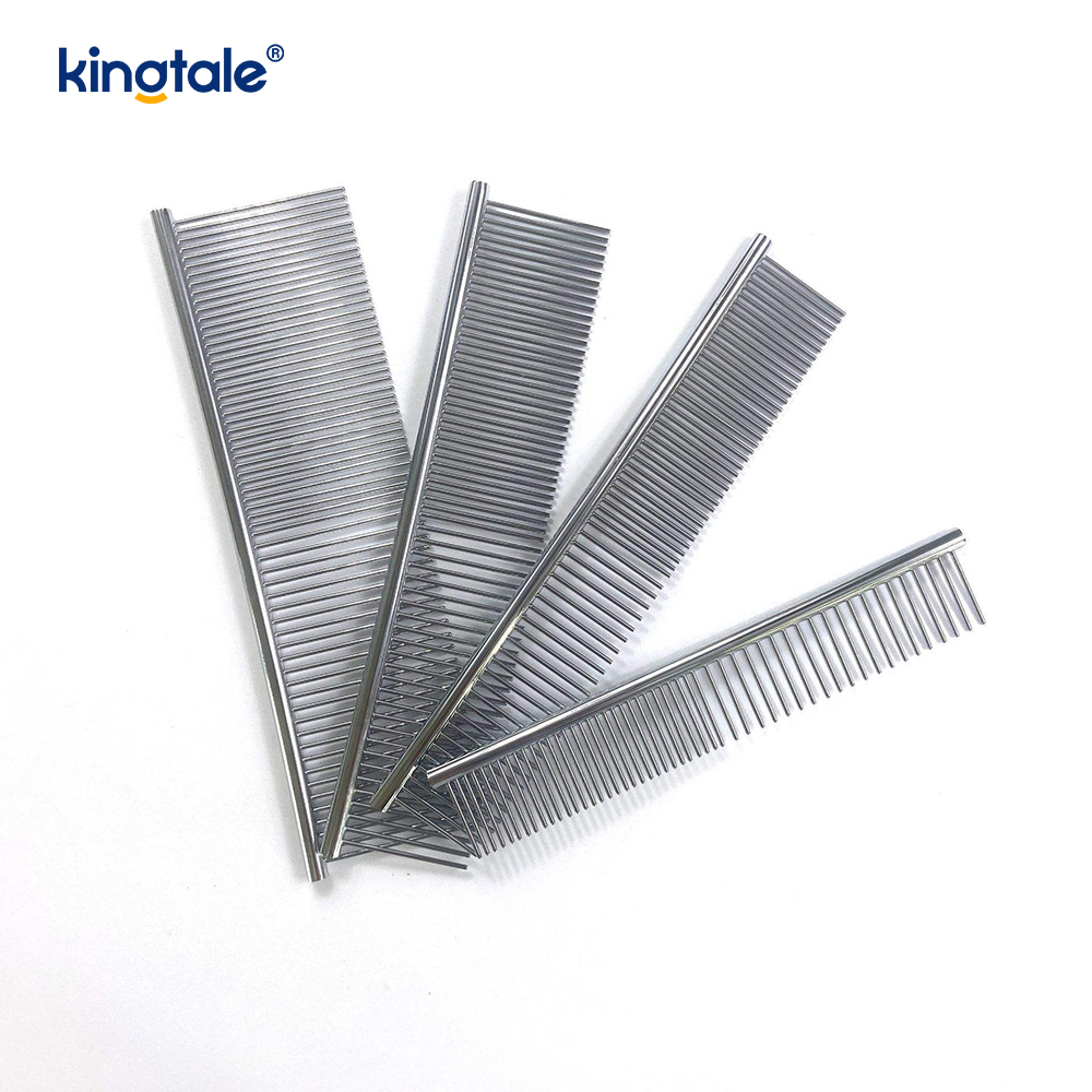 Stainless Steel Grooming Comb Dog Comb Para sa Grooming, Metal Cat Comb Para sa Pag-alis ng mga Tangle At Knots