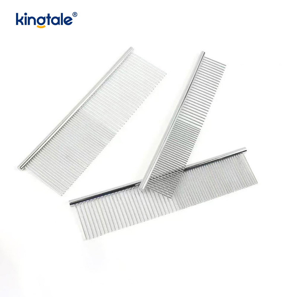 Stainless Steel Grooming Comb Dog Comb Para sa Grooming, Metal Cat Comb Para sa Pag-alis ng mga Tangle At Knots