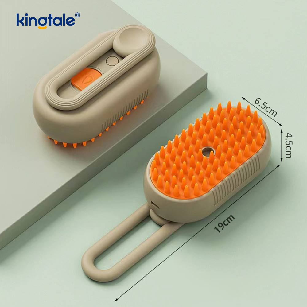 Cat Steam Brush 3 In 1 Steamy Pet Brush Silicone Massage Dog Hair Remover Comb