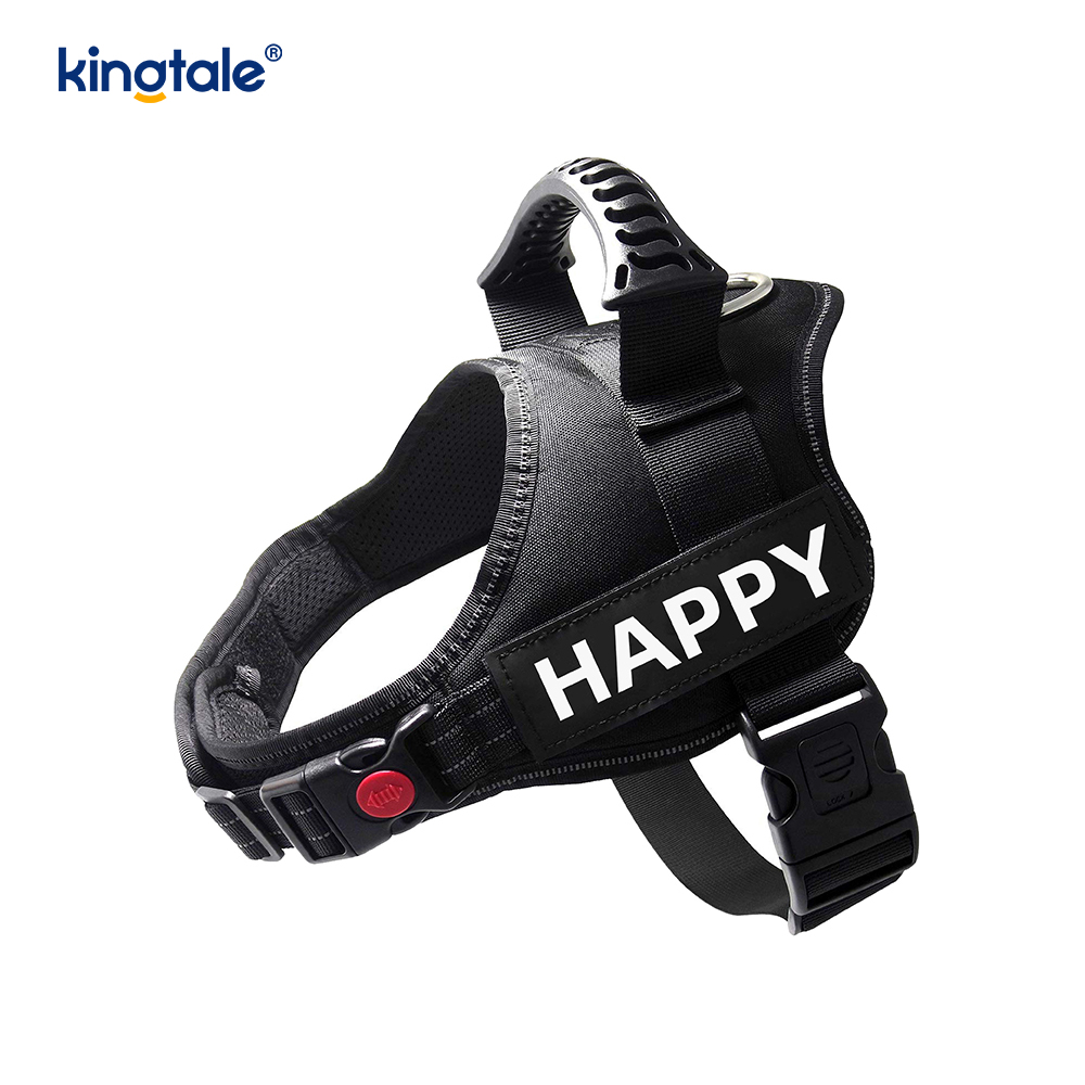 Walang Pull Reflective Designer Dog Harness Solid Nylon Rope Dog Leash