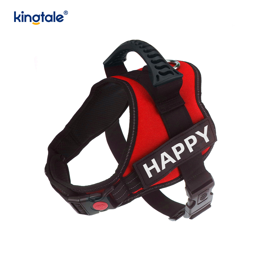 Walang Pull Reflective Designer Dog Harness Solid Nylon Rope Dog Leash