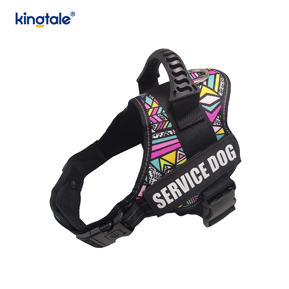 Walang Pull Reflective Designer Dog Harness Solid Nylon Rope Dog Leash