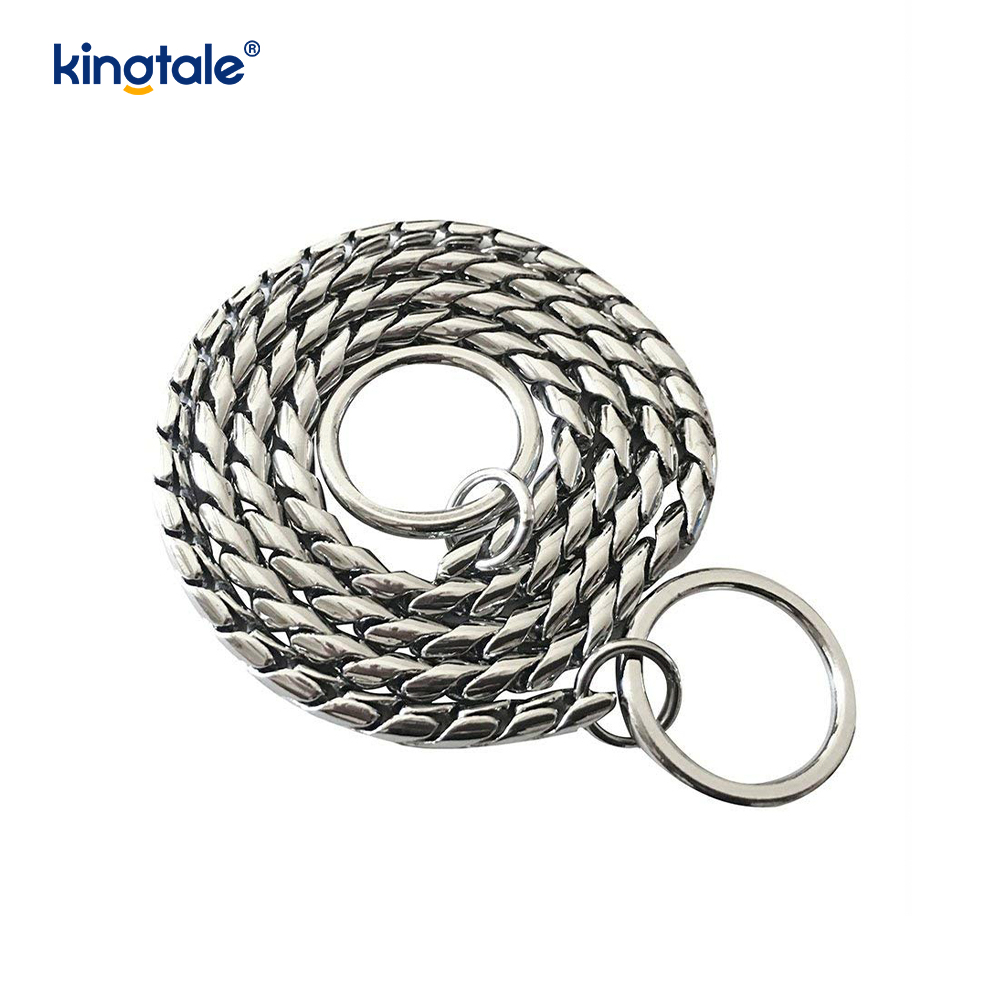 Pure Copper Metal Snake Dog Chain Collar Para sa Maliit at Katamtamang Aso