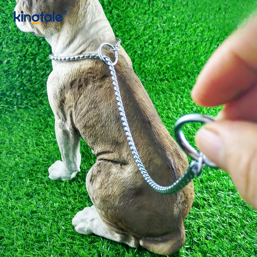 Pure Copper Metal Snake Dog Chain Collar Para sa Maliit at Katamtamang Aso