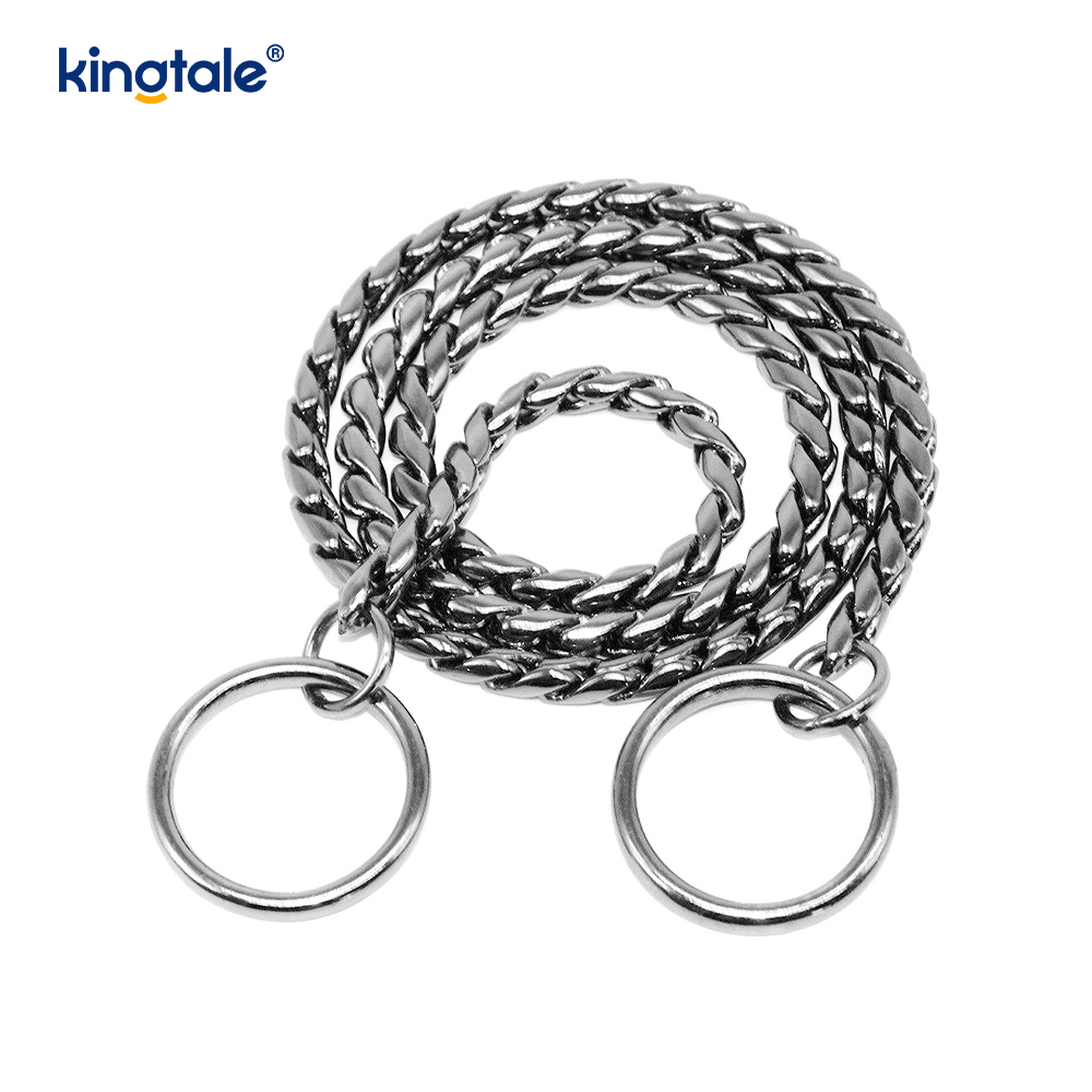 Pure Copper Metal Snake Dog Chain Collar Para sa Maliit at Katamtamang Aso
