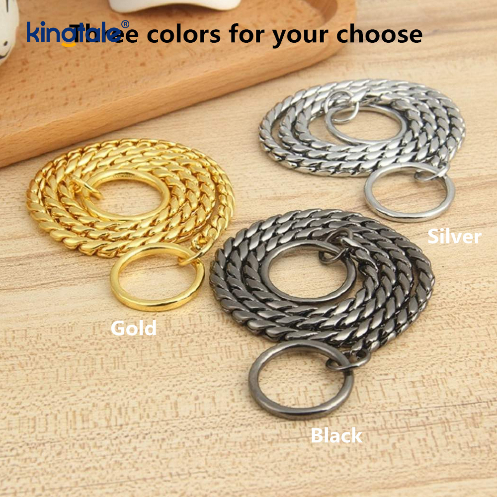 Pure Copper Metal Snake Dog Chain Collar Para sa Maliit at Katamtamang Aso