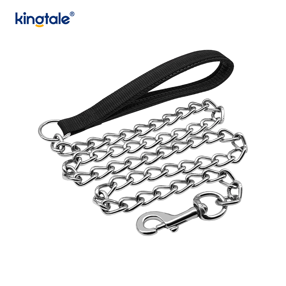 Custom Metal Heavy Duty Dog Chain Lead na May Foam Handle Para sa Mga Aso