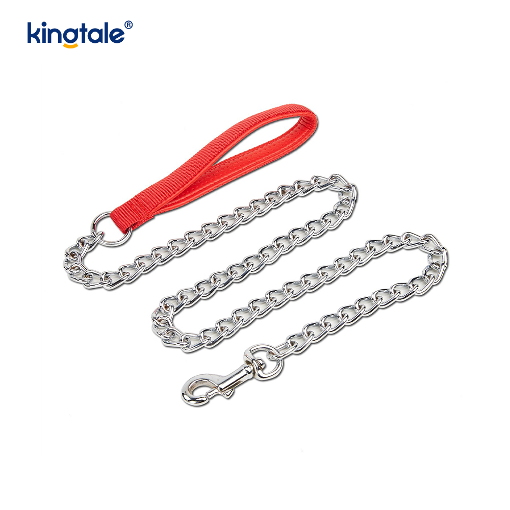 Custom Metal Heavy Duty Dog Chain Lead na May Foam Handle Para sa Mga Aso