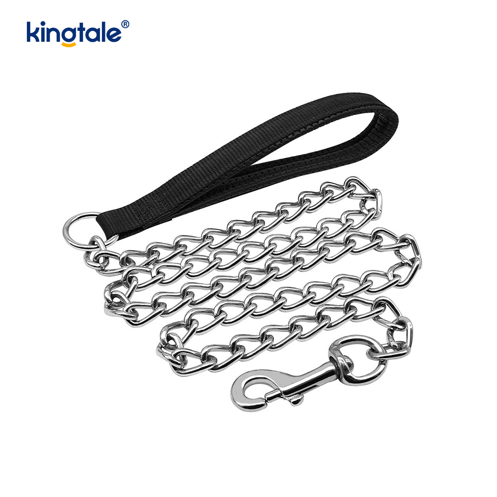 Custom Metal Heavy Duty Dog Chain Lead na May Foam Handle Para sa Mga Aso