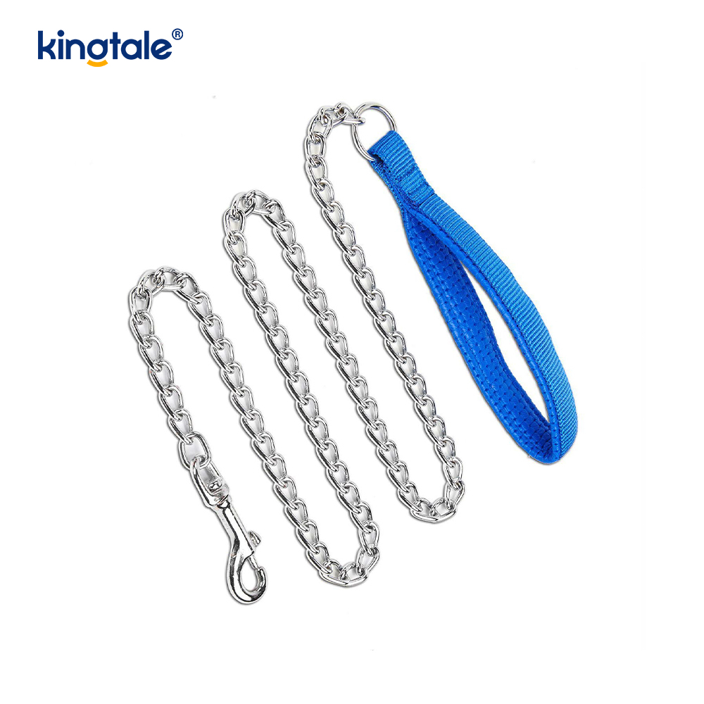 Custom Metal Heavy Duty Dog Chain Lead na May Foam Handle Para sa Mga Aso