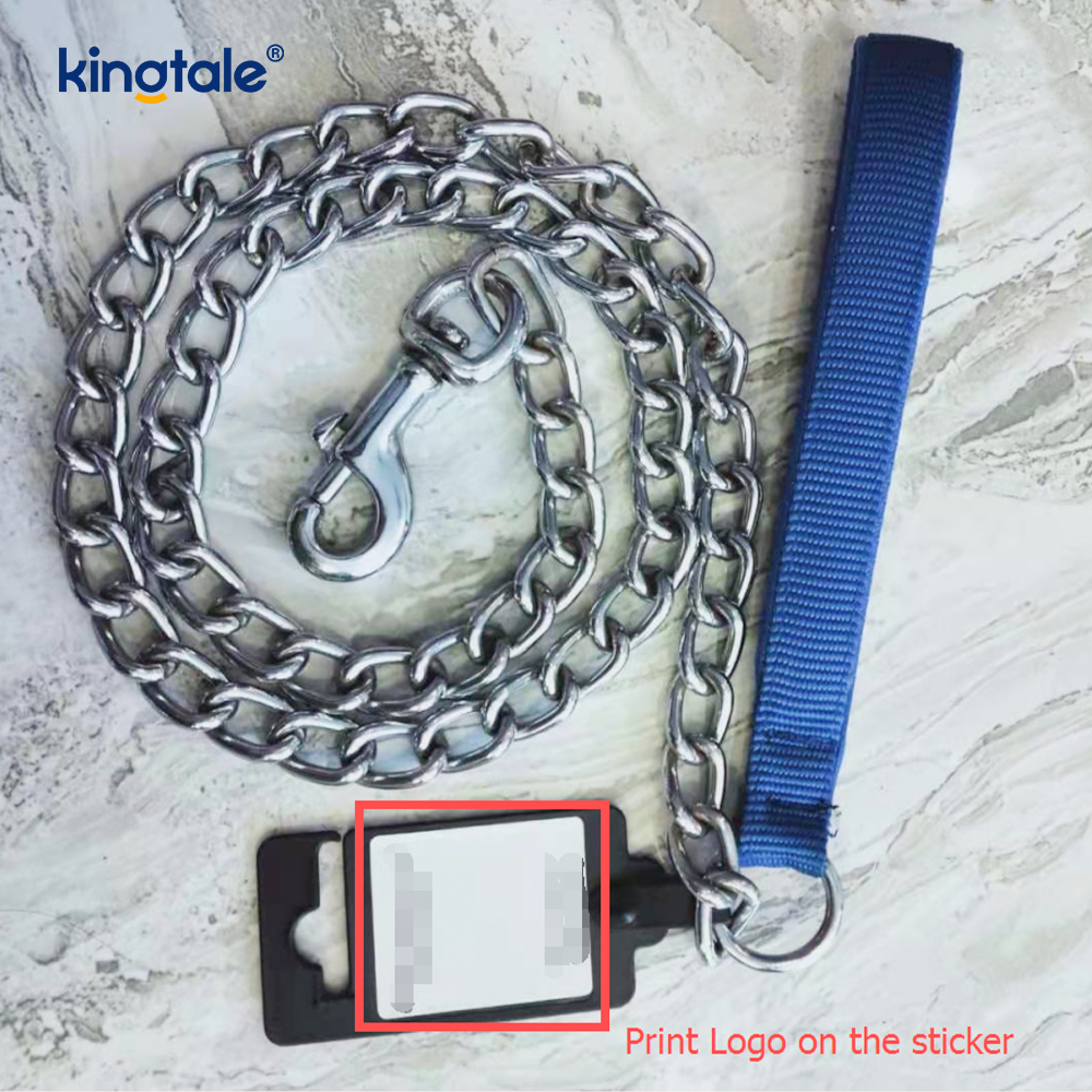Custom Metal Heavy Duty Dog Chain Lead na May Foam Handle Para sa Mga Aso