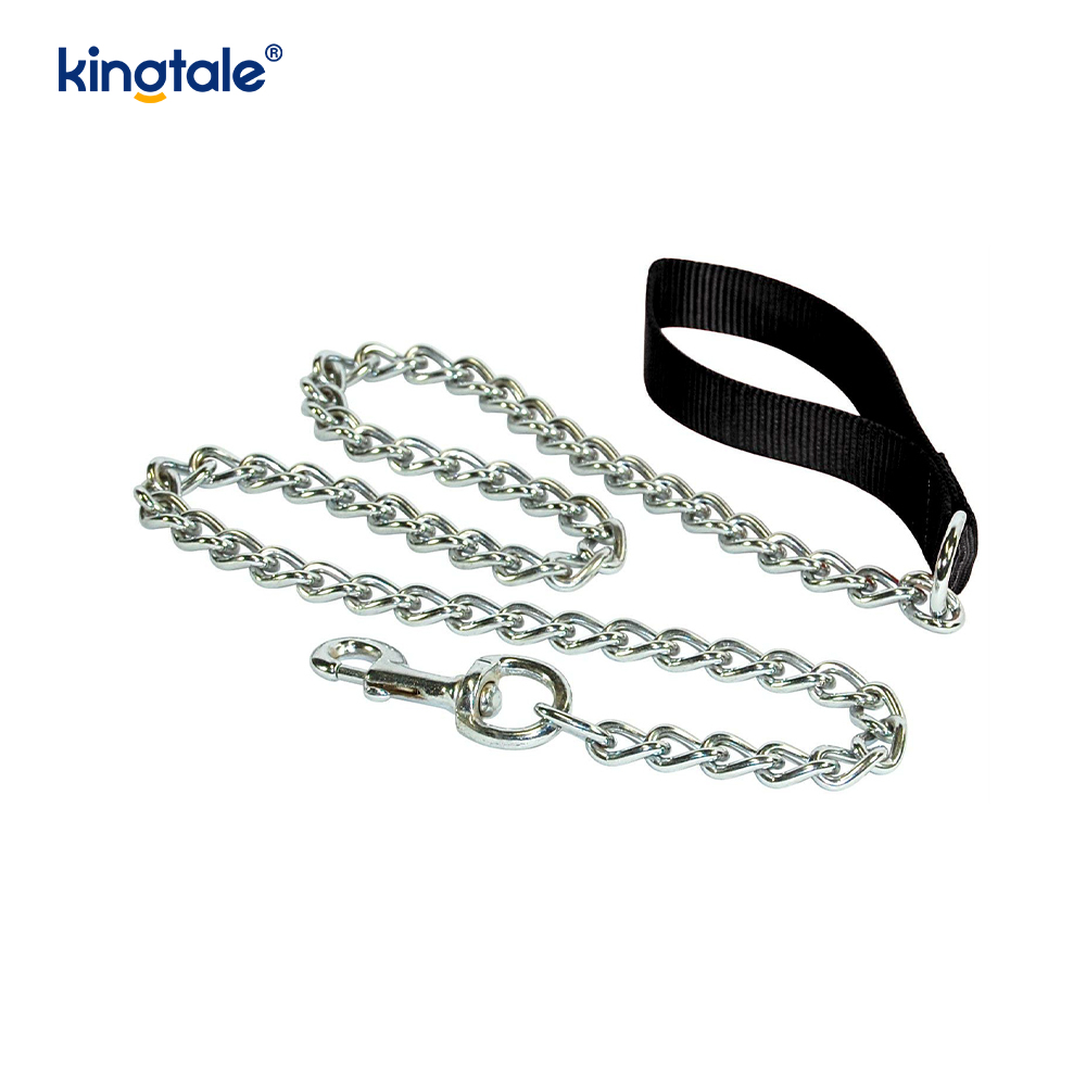 Custom Metal Heavy Duty Dog Chain Lead na May Foam Handle Para sa Mga Aso